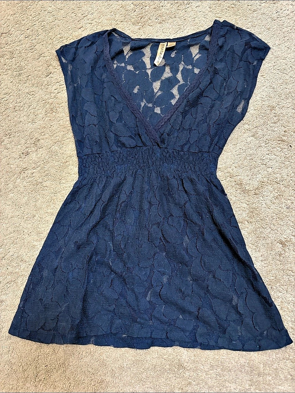 Blue Floral Lace top